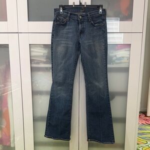 7 For All Mankind Dark Blue Flare Jeans